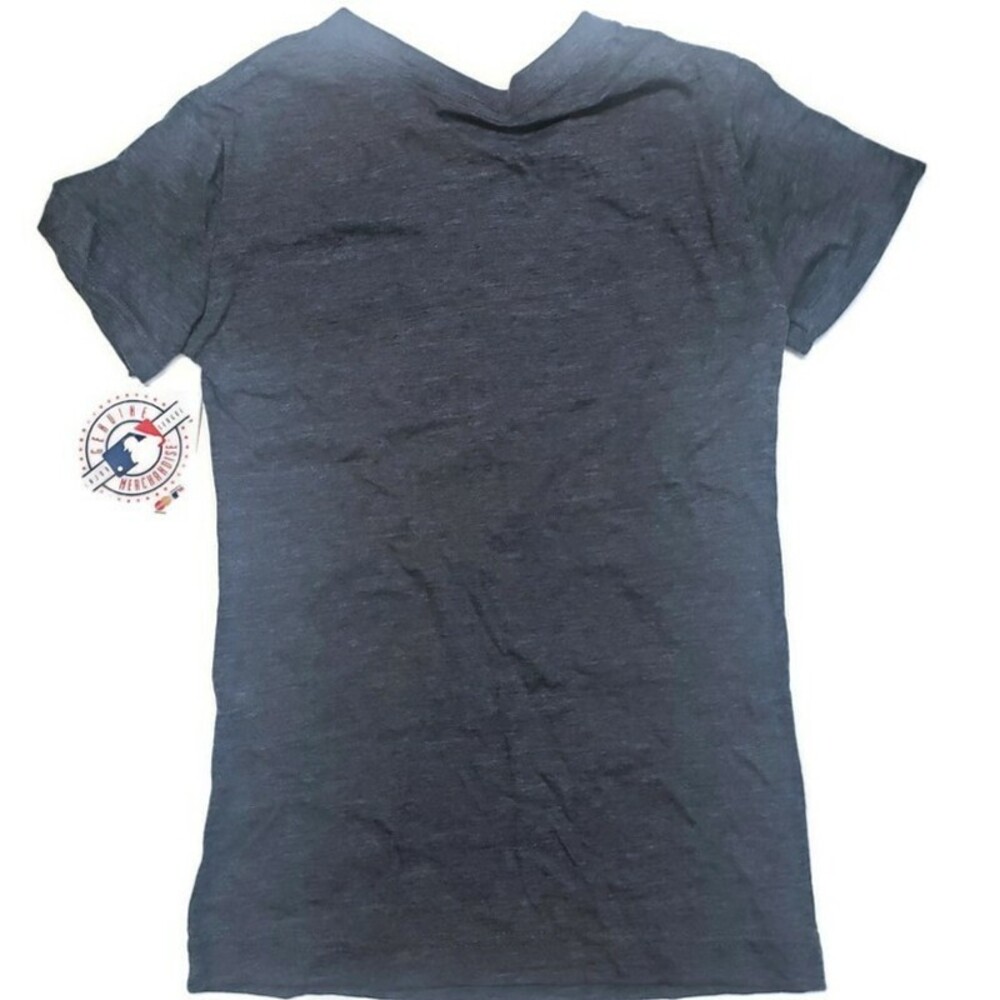 MLB Boston Red Sox Baseball Youth Short Sleeve T Shirt Girls Small V Neck Gray - Picture 3 of 4